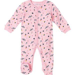 Newborn Tommy Hilfiger Pink Ice Cream Logo Footie